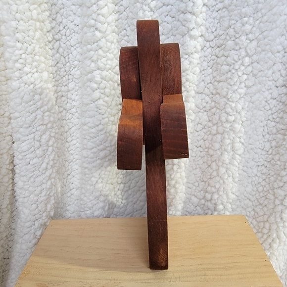 Wooden Folk Art Jointed Angel Figurine Adjustable Arms Decor Christian 7" X 9 - Picture 5 of 8